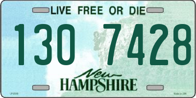 NH license plate 1307428