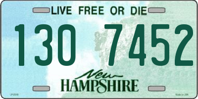 NH license plate 1307452