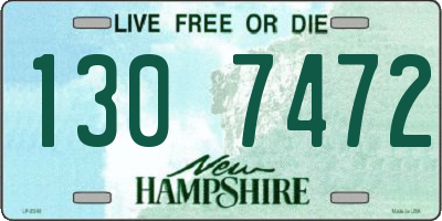 NH license plate 1307472