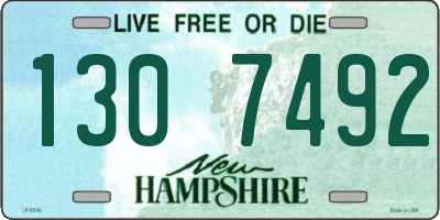 NH license plate 1307492