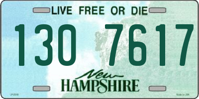 NH license plate 1307617