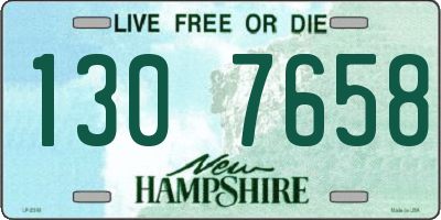 NH license plate 1307658