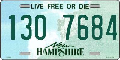 NH license plate 1307684