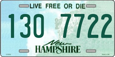 NH license plate 1307722