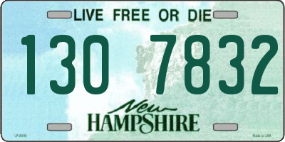 NH license plate 1307832