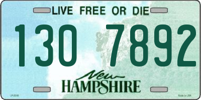 NH license plate 1307892