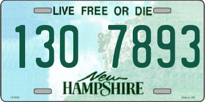 NH license plate 1307893