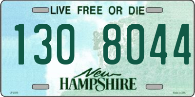 NH license plate 1308044