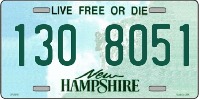 NH license plate 1308051
