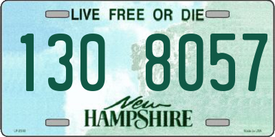 NH license plate 1308057