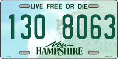 NH license plate 1308063