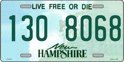 NH license plate 1308068
