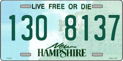 NH license plate 1308137
