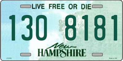 NH license plate 1308181