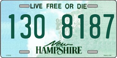 NH license plate 1308187