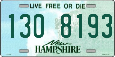 NH license plate 1308193