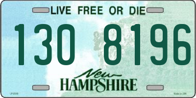 NH license plate 1308196