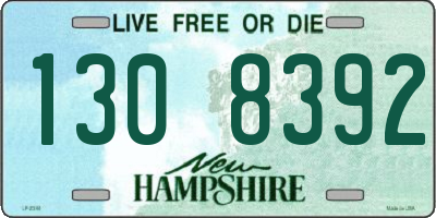 NH license plate 1308392