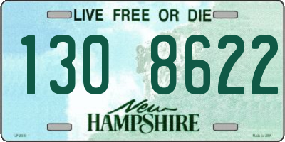 NH license plate 1308622