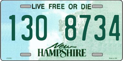 NH license plate 1308734