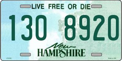 NH license plate 1308920