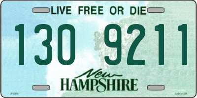 NH license plate 1309211