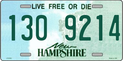 NH license plate 1309214