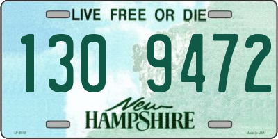 NH license plate 1309472