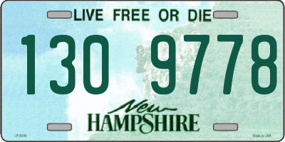 NH license plate 1309778