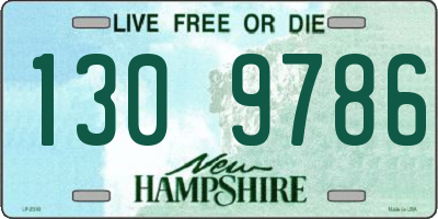 NH license plate 1309786