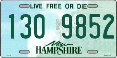 NH license plate 1309852