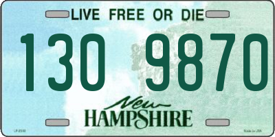 NH license plate 1309870