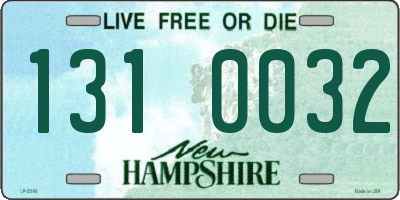 NH license plate 1310032