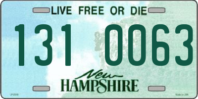 NH license plate 1310063