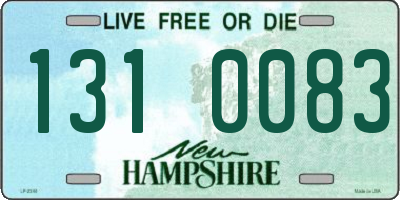 NH license plate 1310083