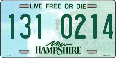 NH license plate 1310214