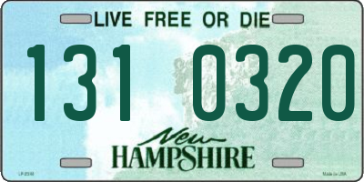 NH license plate 1310320