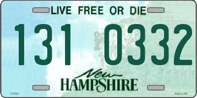 NH license plate 1310332