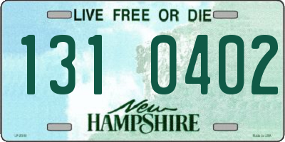 NH license plate 1310402