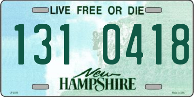 NH license plate 1310418