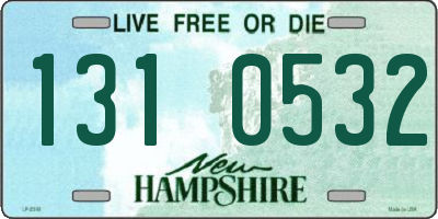 NH license plate 1310532