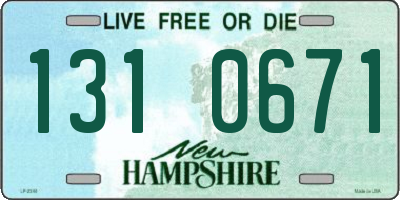 NH license plate 1310671