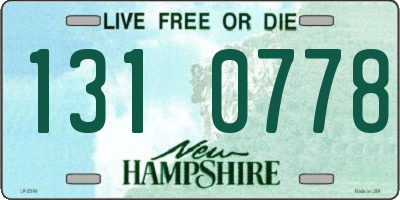 NH license plate 1310778