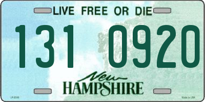 NH license plate 1310920