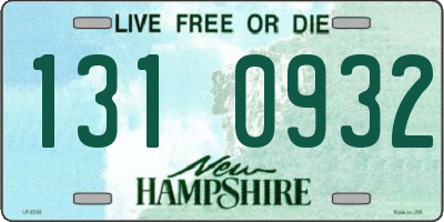 NH license plate 1310932