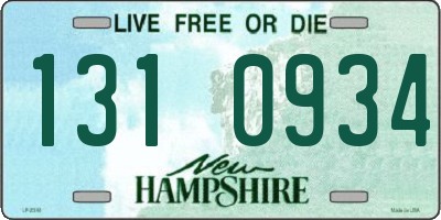 NH license plate 1310934