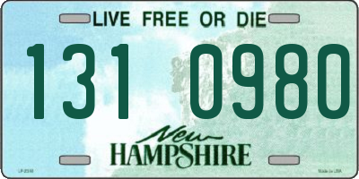 NH license plate 1310980