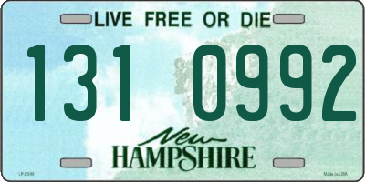 NH license plate 1310992