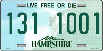 NH license plate 1311001