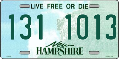 NH license plate 1311013